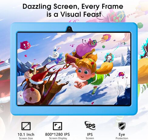 تابلت SGIN للأطفال، تابلت 10 بوصة بنظام Android 13 للأطفال مع حافظة، ذاكرة وصول عشوائي 2 جيجابايت وذاكرة وصول عشوائي 64 جيجابايت، 5000 مللي أمبير في الساعة، شاشة 1280 * 800، بلوتوث، 2.4/5 جيجا واي فاي، كاميرا 2+5 ميجابكسل (أزرق) in Saudi Arabia