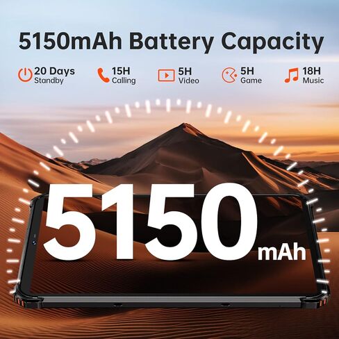 تابلت OUKITEL RT3 Rugged Android 13 - تابلت 8 بوصة مقاوم للماء، 7 جيجا+64 جيجا 1 تيرابايت قابل للتوسيع، بطارية 5150 مللي أمبير في الساعة كمبيوتر لوحي صناعي، كاميرا 16+8 ميجابكسل، IP68&IP69K تابلت، ثنائي شريحة الاتصال/5G واي فاي/BT5.3/OTG/NFC-برتقالي in Kuwait