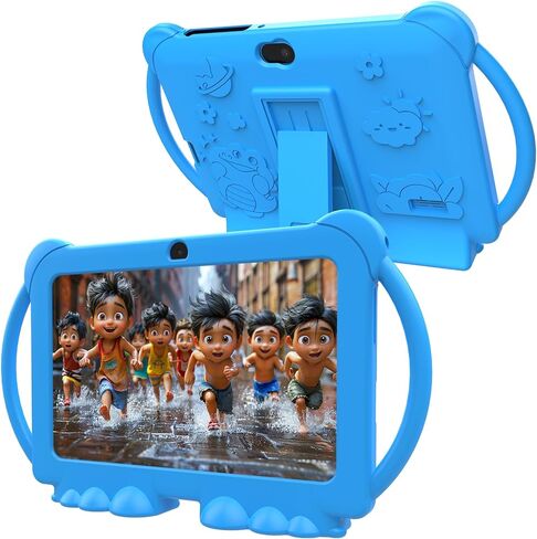 PEICHENG Kids Tablet 7 inch Android 12.0 for Toddler, 4GB RAM 32GB ROM Bluetooth IPS Screen Parental Control Dual Camera Shockproof Case for Educational Games, (Pink) in Saudi Arabia