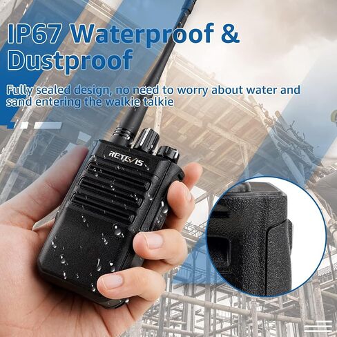 Retevis RB46 Waterproof Walkie Talkies,Portable FRS Two Way Radios,Crystal Voice,Squelch,Emergency Alarm,2 Way Radio Long Range for Business (10 Pack) in Saudi Arabia