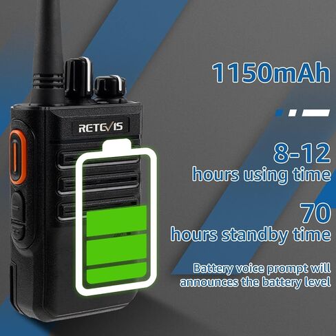 Retevis RB46 Waterproof Walkie Talkies,Portable FRS Two Way Radios,Crystal Voice,Squelch,Emergency Alarm,2 Way Radio Long Range for Business (10 Pack) in Saudi Arabia