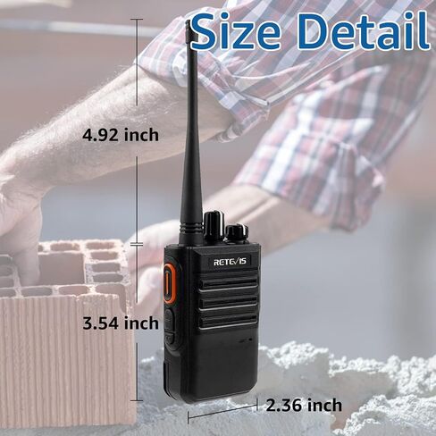 Retevis RB46 Waterproof Walkie Talkies,Portable FRS Two Way Radios,Crystal Voice,Squelch,Emergency Alarm,2 Way Radio Long Range for Business (10 Pack) in Saudi Arabia