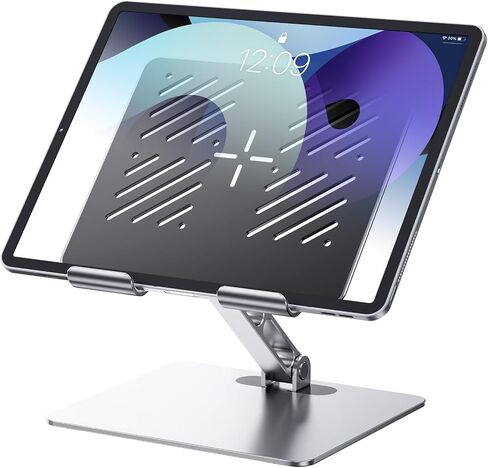 llano iPad Tablet Stand for Desk Adjustable : [Big Tablet & Thick Case Friendly] Aluminum Alloy Tablet Holder for Drawing 180° Ultra-Light Portable Stand for iPad Pro/Air/Mini and All Tablets in Saudi Arabia