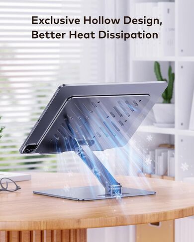 llano iPad Tablet Stand for Desk Adjustable : [Big Tablet & Thick Case Friendly] Aluminum Alloy Tablet Holder for Drawing 180° Ultra-Light Portable Stand for iPad Pro/Air/Mini and All Tablets in Saudi Arabia