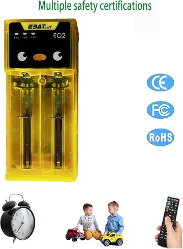 Universal 18650 Battery Charger for 4.2v Lithium ion Rechargeable Batteries & 1.45V Ni-MH Ni-CD Rechargeable Ni-MH/Ni-Cd Batteries 21700/20700/26650/18700/18650/18500/18350/17650/17500/16650 Batteries in Saudi Arabia