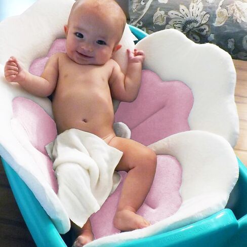 Baby Bath Flower for Sink - Flower Bathtub for Baby Organic 5pc Set -Blooming Baby Bath Flower Fits Bathtub Sink Tub -More Support for Newborns -Lotus Flower Baby Bath Mat Boy Girl in Saudi Arabia