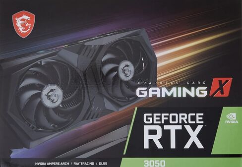 بطاقة رسومات الألعاب MSI GeForce RTX 3050 GAMING X 8G - 8 جيجا GDDR6X، 1845 ميجاهرتز، PCI Express Gen 4 x 8، 128 بت، 3X DP v 1.4a، HDMI 2.1 (يدعم 4K) in Kuwait