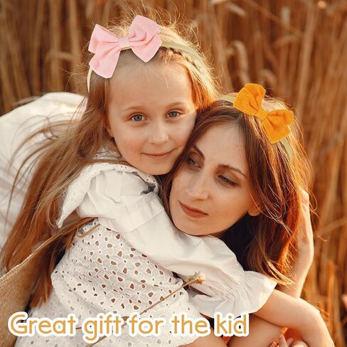 10 Pcs Baby Girl Headbands and Bows, Cute Sweet Newborn Bows Headbands, Nylon Elastics Hairbands Hair Accessories for Newborns, Infants, Toddlers, Baby, Girl(Handmade - Easy to Wear) in Saudi Arabia