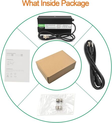 84V 5A Li-ion Battery Smart Charger for 20S 72V Li-ion Battery Black Aluminum Case with Cooling Fan (GX16 1+ 3- Plug) in Kuwait