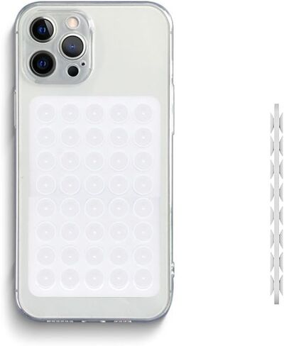 حامل حافظة هاتف بالشفط من السيليكون مزدوج الوجه، ملحق هاتف لاصق من السيليكون لهواتف iPhone وAndroid، حامل هاتف على شكل مرآة لعبة فيدجيت بدون استخدام اليدين، مقاطع فيديو Tiktok (شفاف) in Saudi Arabia