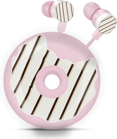 QearFun Donut Earbuds for Kids, Cute Earbud & in-Ear Headphones Wired Gift for School Girls and Boys with Microphone and Lovely Earphones Storage Case in Kuwait