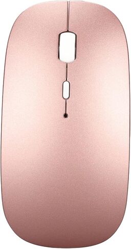 مجموعة لوحة مفاتيح وماوس 2.4G USB رفيعة ومريحة كتم صوت للكمبيوتر (ذهبي وردي) in Kuwait