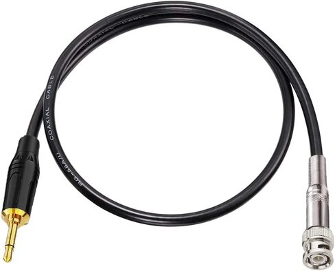 BNC male to 3.5mm Mono 1/8" TS Stereo Plug Adapter Antenna Extension Cable Coaxial Power Audio Cable 3.3ft in Saudi Arabia