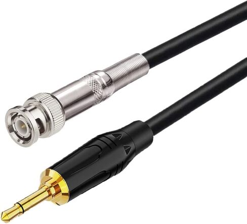 BNC male to 3.5mm Mono 1/8" TS Stereo Plug Adapter Antenna Extension Cable Coaxial Power Audio Cable 3.3ft in Saudi Arabia