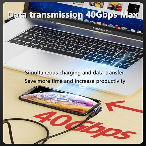 (3 عبوات) محول USB C مغناطيسي 24 دبوس من النوع C، شحن سريع PD3.1، نقل بيانات عالي السرعة 140 وات USB4، 40 جيجابايت/ثانية، مخرج 8K60 هرتز محول مغناطيسي قوي من النوع C لأجهزة USB C. in Kuwait