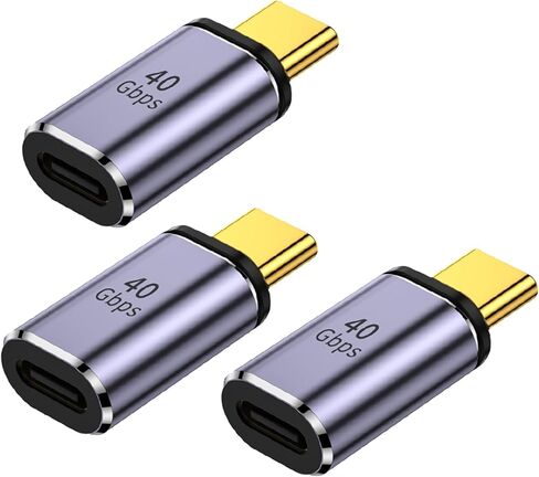 (3 عبوات) محول USB C مغناطيسي 24 دبوس من النوع C، شحن سريع PD3.1، نقل بيانات عالي السرعة 140 وات USB4، 40 جيجابايت/ثانية، مخرج 8K60 هرتز محول مغناطيسي قوي من النوع C لأجهزة USB C. in Kuwait