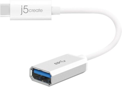 j5create محول USB من النوع C 3.1 إلى النوع A | يدعم USB3.1 Gen1 (5 جيجابت في الثانية)، USB 2.0 (480 ميجابت في الثانية) وإخراج 1.5 أمبير | متوافق مع أجهزة USB 3.0 وUSB 2.0 in Kuwait