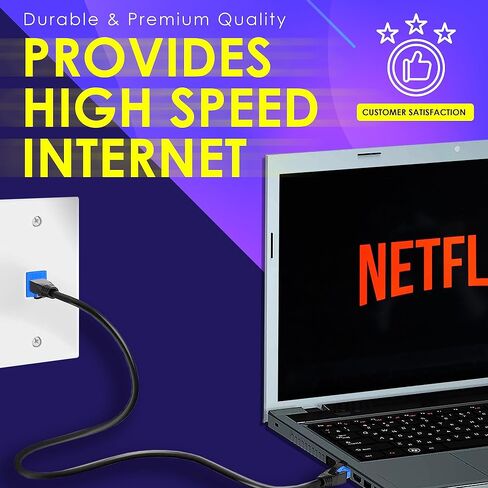 RJ45 Cat6 مقرنة مضمنة كيستون موصل، أنثى إلى أنثى RJ45 كيستون مقرنة للوحة التصحيح-لوحة الحائط إيثرنت (الأزرق-10 حزمة) in Saudi Arabia