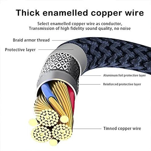 USB-C to 3.5mm Audio Cable [3.28ft, Realtek IC] 32bit/384KHz Aux Cord for Car & Headset, Compatible with iPhone 15 Pro, iPad Pro/Air, Samsung, Android Phones & Tablets in Kuwait