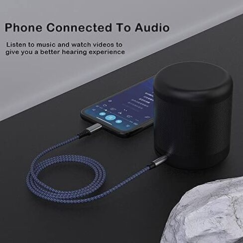 USB-C to 3.5mm Audio Cable [3.28ft, Realtek IC] 32bit/384KHz Aux Cord for Car & Headset, Compatible with iPhone 15 Pro, iPad Pro/Air, Samsung, Android Phones & Tablets in Kuwait