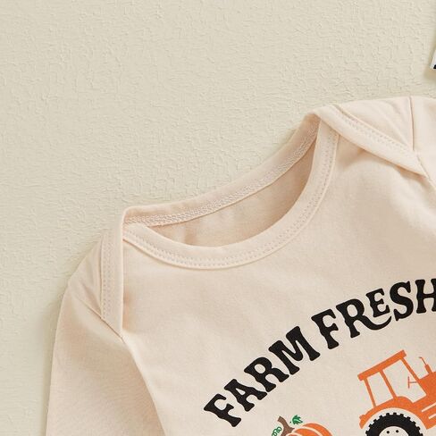Newborn Baby Boy Halloween Outfit Farm Fresh Pumpkins Romper Pumpkin Patch Pants Sets Infant Fall Winter Clothes in Saudi Arabia