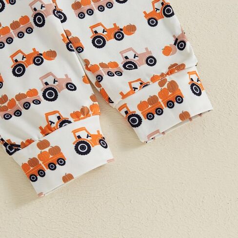 Newborn Baby Boy Halloween Outfit Farm Fresh Pumpkins Romper Pumpkin Patch Pants Sets Infant Fall Winter Clothes in Saudi Arabia