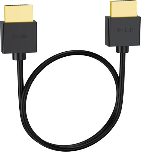 كابل HDMI قصير بطول 1 قدم 2 حزمة، كابل HDMI 4K إلى HDMI، كابل HDMI نحيف ورقيق سلك HDMI عالي السرعة يدعم الكمبيوتر المحمول 4K@60HZ، الشاشة، PS5، PS4، Xbox One، Fire TV in Kuwait