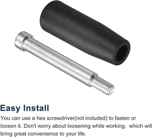 مقبض دوار من uxcell، 10 قطع M8x62mm(DxL) مقابض لولبية لعجلة اليد مقبض كرنك لصناعة آلة طحن المخرطة in Kuwait