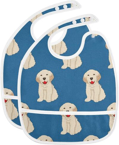 Baby Bibs for Baby Boy Girl Waterproof Feeding Bib Apron Cotton Food Eating Bib 2 Packs in Saudi Arabia