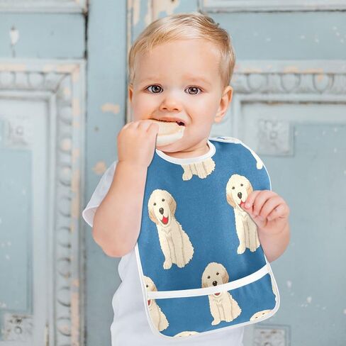 Baby Bibs for Baby Boy Girl Waterproof Feeding Bib Apron Cotton Food Eating Bib 2 Packs in Saudi Arabia