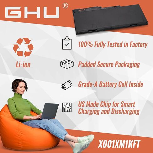 بطارية GHU جديدة CM03XL بقدرة 50 وات في الساعة متوافقة مع HP EliteBook 840 845 850 740 745 750 G1 G2 Series 717376-001 CM03050XL CO06 CO06XL E7U24AA HSTNN-IB4R HSTNN-DB4Q HSTNN-LB4R HP ZBook 14 in Saudi Arabia