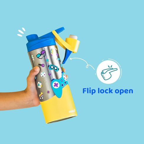 Nutri Lock Stainless Steel Insulated Sipper Bottle (Mad eye) in Saudi Arabia