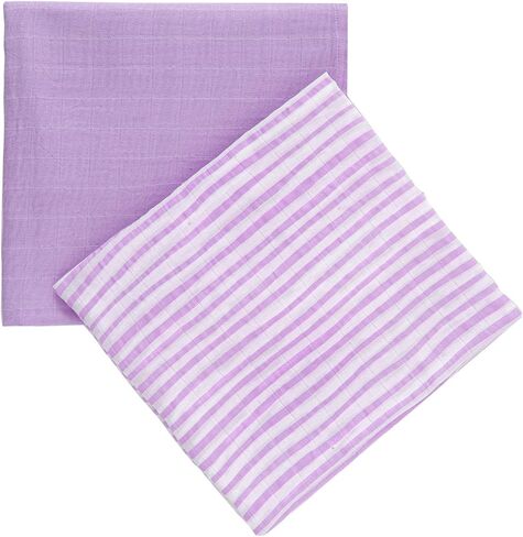 Muslin Baby Washcloths -%100 Organic Turkish Cotton - Natural Baby Wipes - Newborn Essentials Registry for Baby Boys Girls - Ultra Soft Absorbent - 10 Pack - 9" X 9" (Blue) in Saudi Arabia