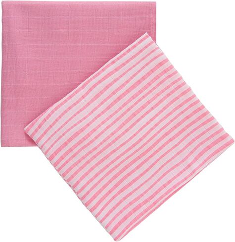 Muslin Baby Washcloths -%100 Organic Turkish Cotton - Natural Baby Wipes - Newborn Essentials Registry for Baby Boys Girls - Ultra Soft Absorbent - 10 Pack - 9" X 9" (Blue) in Saudi Arabia