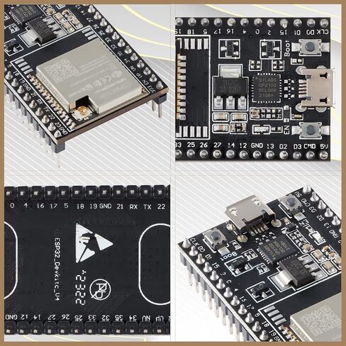 لوحة تطوير ESP32-DevKitC، لوحة تطوير ESP32 مجهزة بوحدة WROOM-32U، وحدة واي فاي بلوتوث مدمجة، واجهة المعالج الدقيق SPI I2C I2S مناسبة لـ Arduino WiFi (3 قطع) in Saudi Arabia