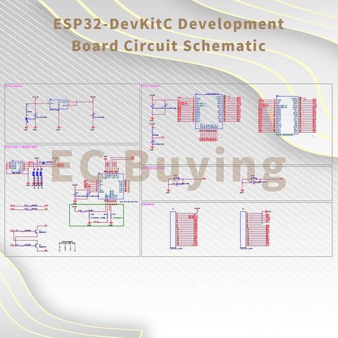 لوحة تطوير ESP32-DevKitC، لوحة تطوير ESP32 مجهزة بوحدة WROOM-32U، وحدة واي فاي بلوتوث مدمجة، واجهة المعالج الدقيق SPI I2C I2S مناسبة لـ Arduino WiFi (3 قطع) in Saudi Arabia