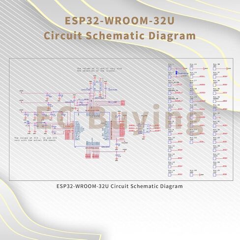 لوحة تطوير ESP32-DevKitC، لوحة تطوير ESP32 مجهزة بوحدة WROOM-32U، وحدة واي فاي بلوتوث مدمجة، واجهة المعالج الدقيق SPI I2C I2S مناسبة لـ Arduino WiFi (3 قطع) in Saudi Arabia