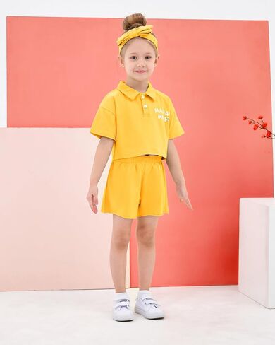 nilikastta Toddler Girl Clothes Baby Girls Outfits Summer Floral Print Shirt+Shorts+Headband 3pcs Baby Clothing 1 2 3 4 5 T in Saudi Arabia