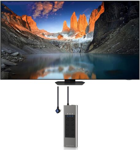 SAMSUNG QN43QN90DAFXZA 43 Inch Neo QLED TV with 4K AI Upscaling and an Austere 5S-PS4-US1 4-Outlet Power with Omniport USB (2024) in Saudi Arabia