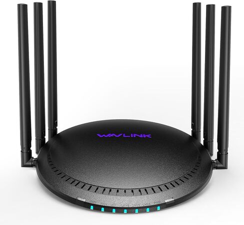 WAVLINK AC2100 WiFi Router Dual Band Wireless Internet Router, 5 x 10/100/1000Mbps Gigabit Ethernet Ports, USB 3.0 Port, Supports Guest WiFi, Access Point Mode, IPv4 and Parental Controls in Kuwait