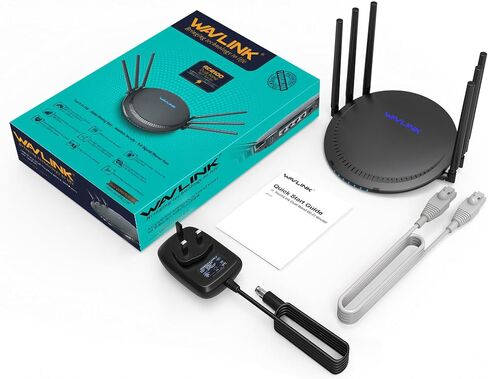 WAVLINK AC2100 WiFi Router Dual Band Wireless Internet Router, 5 x 10/100/1000Mbps Gigabit Ethernet Ports, USB 3.0 Port, Supports Guest WiFi, Access Point Mode, IPv4 and Parental Controls in Kuwait