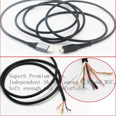 كابل صوت بديل لكابل USB C من NewFantasia متوافق مع SteelSeries Arctis 3، Arctis Prime، Arctis 5، Arctis 7، سماعة ألعاب Arctis Pro 2 متر/6.6 قدم in Saudi Arabia