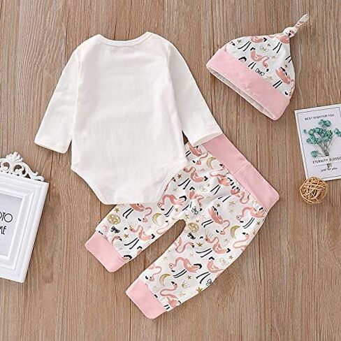 Baby Girl Clothes Ruffle Romper Floral Pant Headband Set Newborn Infant Fall Outfits 0-18M in Saudi Arabia