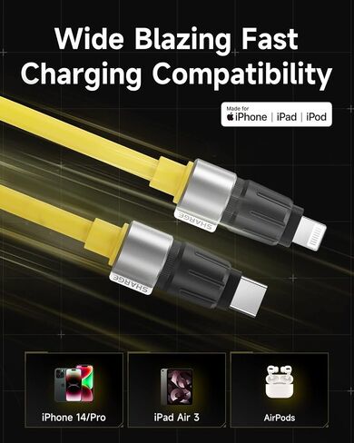 iPhone Charger MFi Certified USB C to Light-ning Cable, Fast Charging iPhone Charger Cord for iPhone 14/13/12 Pro Max XR XS, iPad and More(3.9ft) in Saudi Arabia