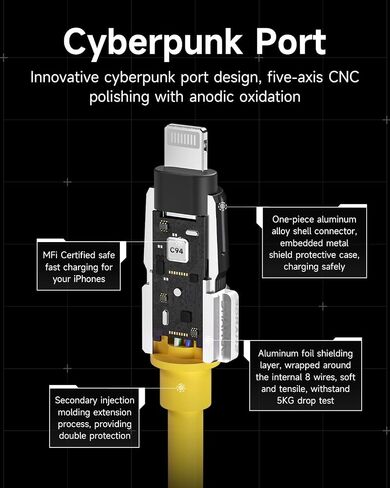 iPhone Charger MFi Certified USB C to Light-ning Cable, Fast Charging iPhone Charger Cord for iPhone 14/13/12 Pro Max XR XS, iPad and More(3.9ft) in Saudi Arabia