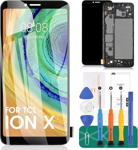 لاستبدال شاشة TCL Ion X لـ TCL Ion X T430W LCD طقم إصلاح محول الأرقام لشاشة TCL T607DL التي تعمل باللمس مع إطار أسود in Saudi Arabia