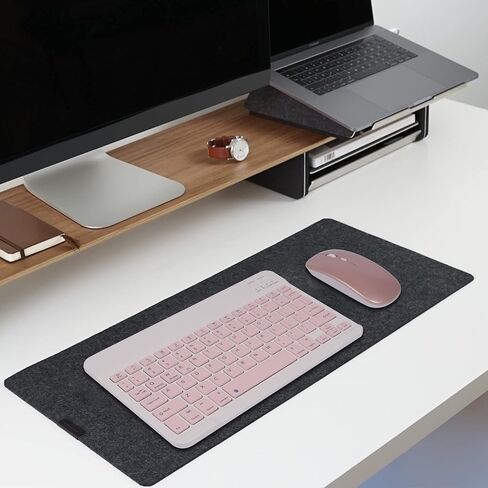 Wireless Keyboard and Mouse Bluetooth Rechargeable Wireless Mouse Keyboard Set Ultra-Slim Portable Compact Keyboard and Mouse Combo for Computer/PC/Windows/Win7/8/10/Mac/iPad/iOS/Phone/Android (Blue) in Saudi Arabia