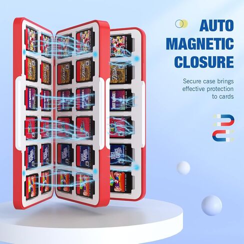 MoKo 48 Game Card Case Compatible with Nintendo Switch OLED 2021/Switch/Switch Lite, Switch Games Holder Case for 48 Switch Game Card & 24 SD Card, Slim & Portable Game Card Storage Box in Saudi Arabia