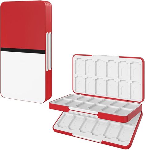 MoKo 48 Game Card Case Compatible with Nintendo Switch OLED 2021/Switch/Switch Lite, Switch Games Holder Case for 48 Switch Game Card & 24 SD Card, Slim & Portable Game Card Storage Box in Saudi Arabia