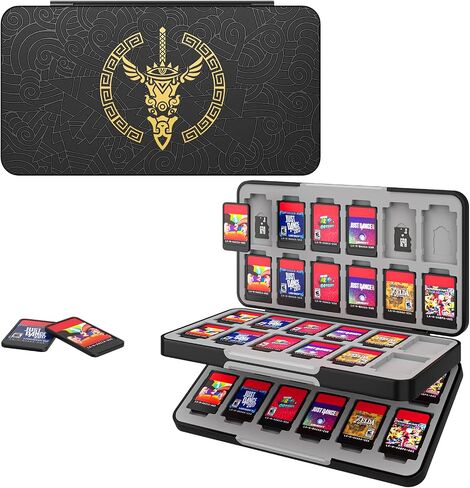 MoKo 48 Game Card Case Compatible with Nintendo Switch OLED 2021/Switch/Switch Lite, Switch Games Holder Case for 48 Switch Game Card & 24 SD Card, Slim & Portable Game Card Storage Box in Saudi Arabia